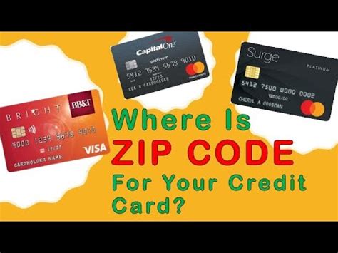 5 digit zip code credit card